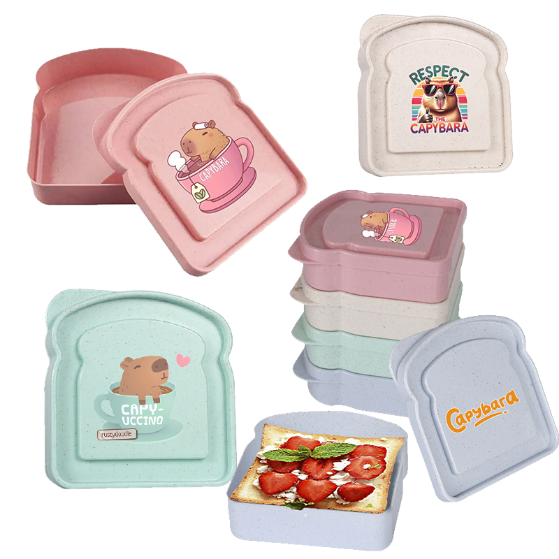 Food Storage Plastic Containers With Lids - كابيبارا ساندويتش الغذاء حقيبة للتخزين حاوية