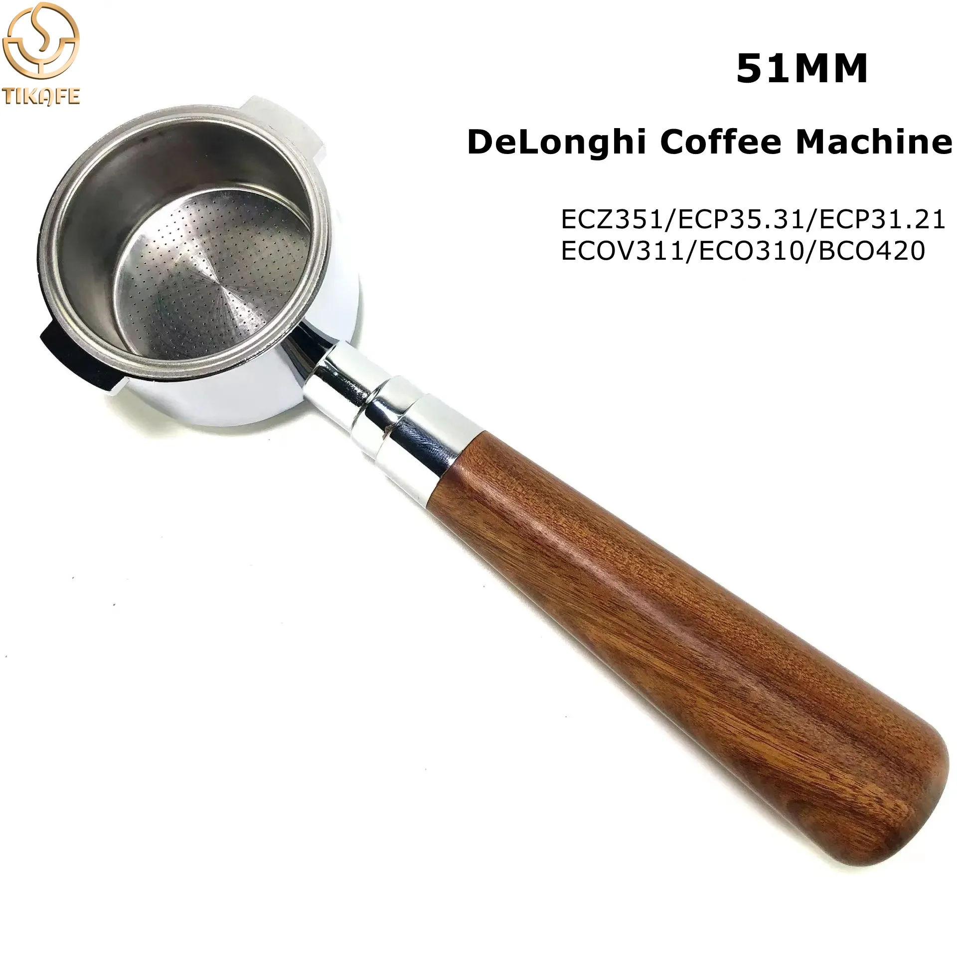 Delonghi Espresso Ecp3420 - فلتر بورتافلتر بدون قاعدة مقاس 51