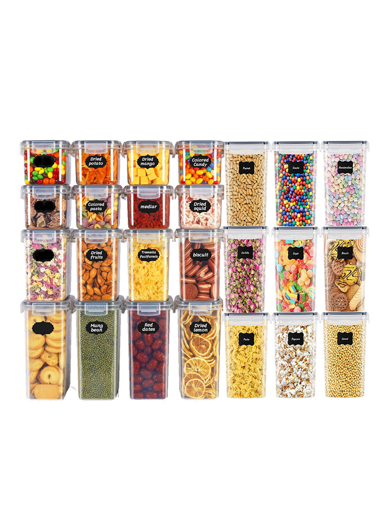 48 قطعة، حاويات تخزين طعام محك - مراجعة Food Storage Canister وسعره